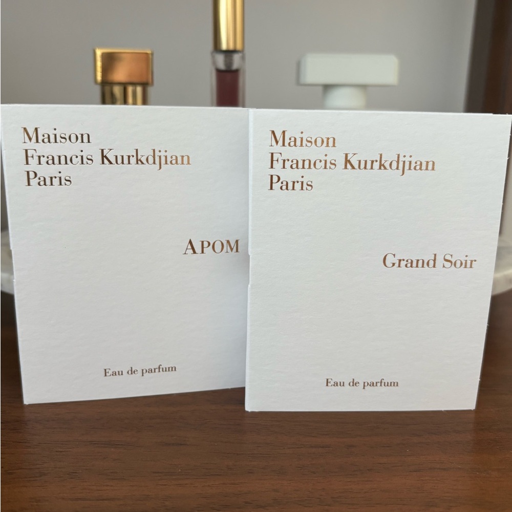 Samples of MFK Grand Soir and Apom